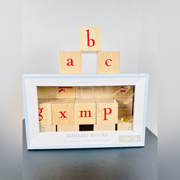 Pottery barn kids wooden alphabet blocks - Picture 2 of 8